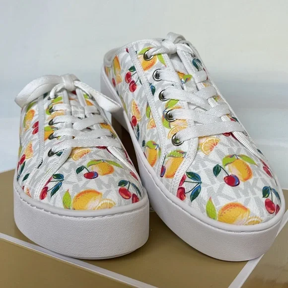 Michael Kors POPPY SLIDE SNEAKERS 
FRUIT PAINT MK SIG SM
49T4POFP1Q Platforms - Picture 6 of 16